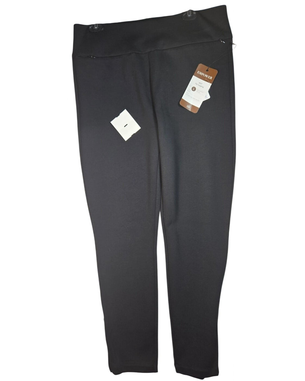 Cabi Black High-Waisted Ponte Zip Leggings