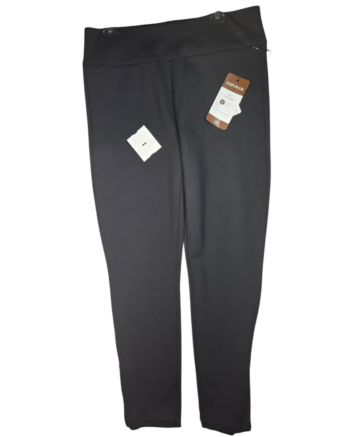 Cabi Black High-Waisted Ponte Zip Leggings