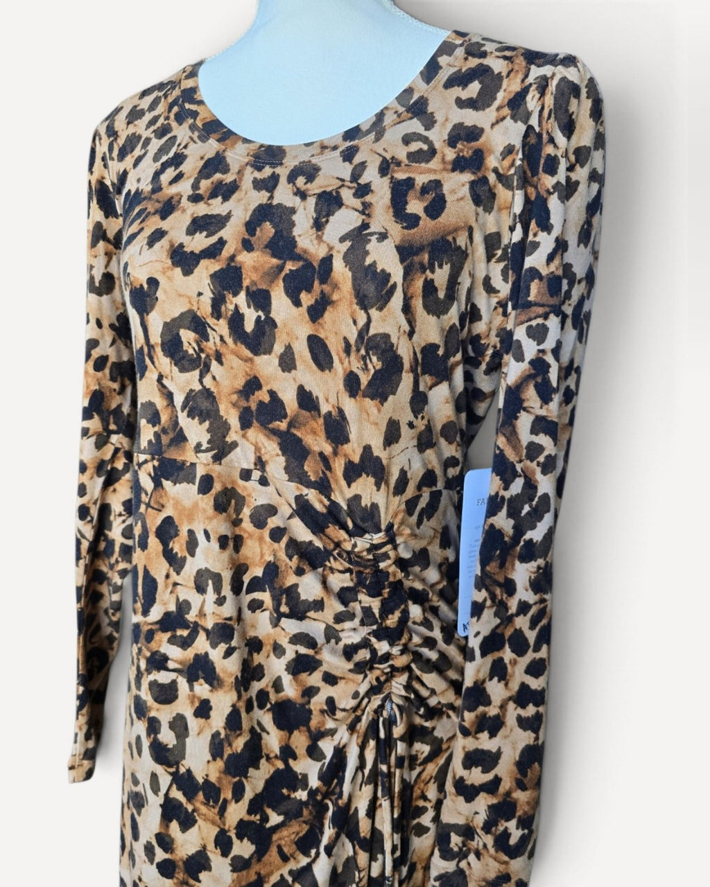 Brown Cabi Leopard Print Driver Seat Maxi Dress - #4216, size M