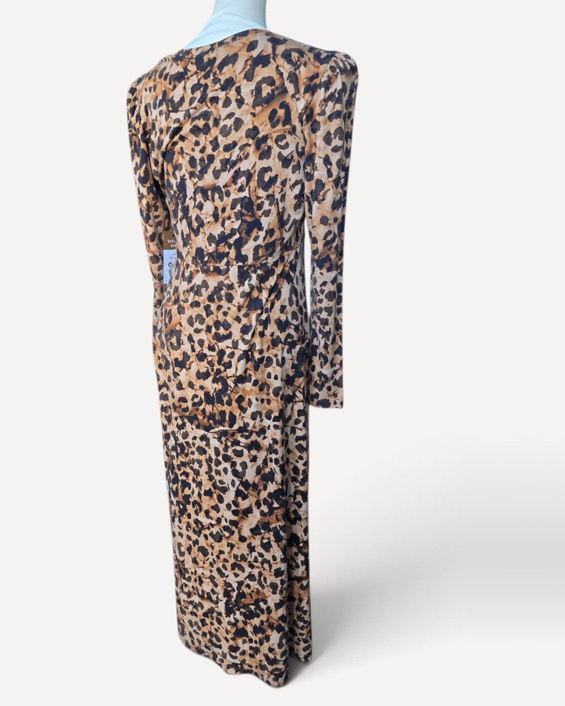 Brown Cabi Leopard Print Driver Seat Maxi Dress - #4216, size M – photo 3