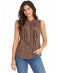 Cabi Floral Print Sleeveless Blouse