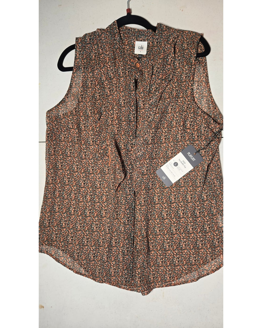 Cabi Floral Print Sleeveless Blouse