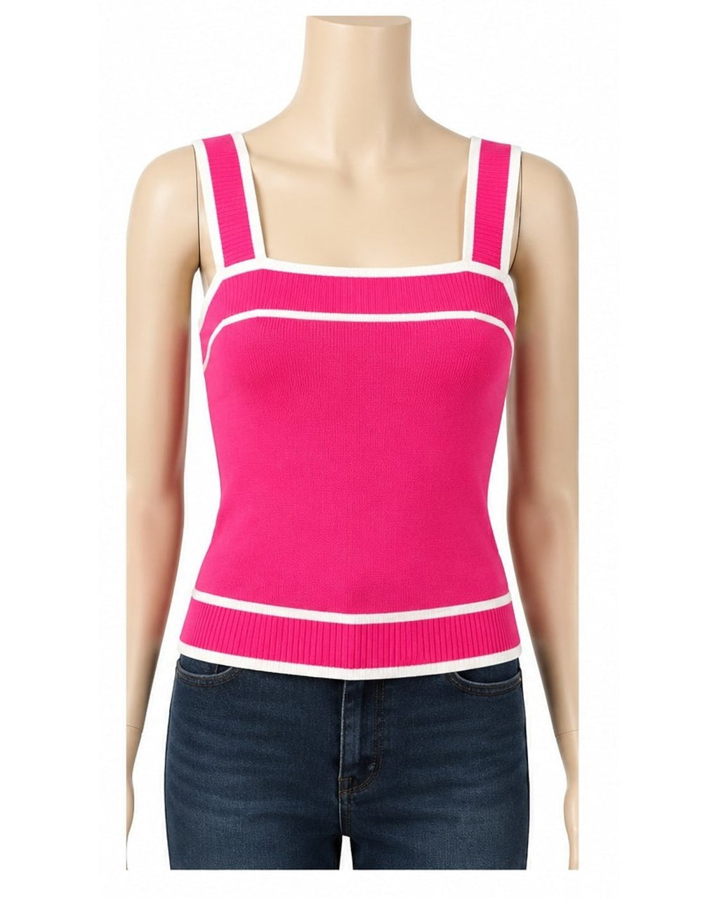 Fashion Racerback Knit Crop Top