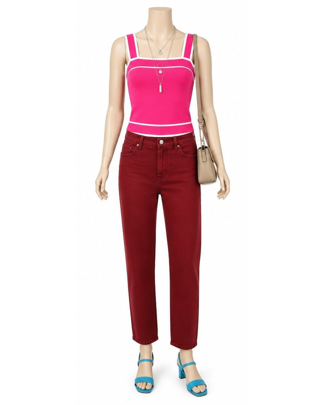 Fashion Racerback Knit Crop Top