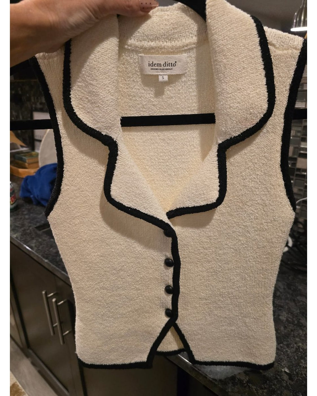 idem ditto Contrast-Trim Knit Vest