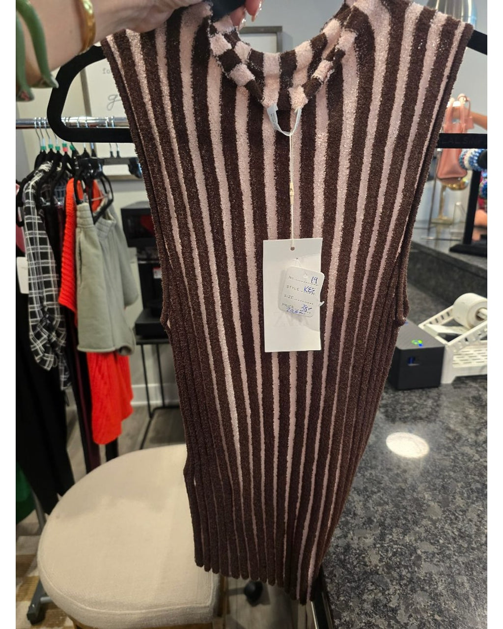 ZARA Striped Sleeveless Longline Knit Top - NWT