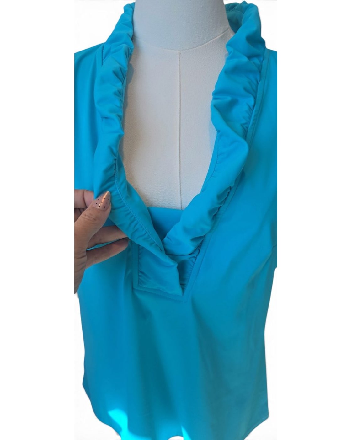 Aryeh Sleeveless Ruffle-Neck Blouse