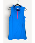 elevate basics Ruffle-Collar Half-Zip Dress