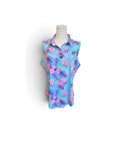 Full Wedge Golf Tropical Floral Sleeveless Polo