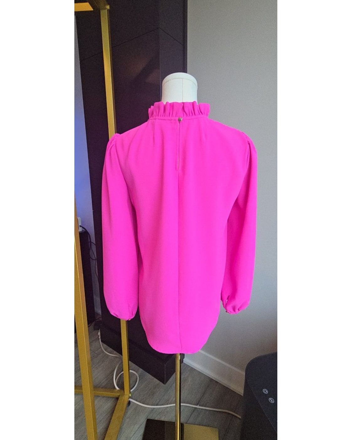 Pink J.Crew Ruffle-Neck Blouse, size XS – photo 3