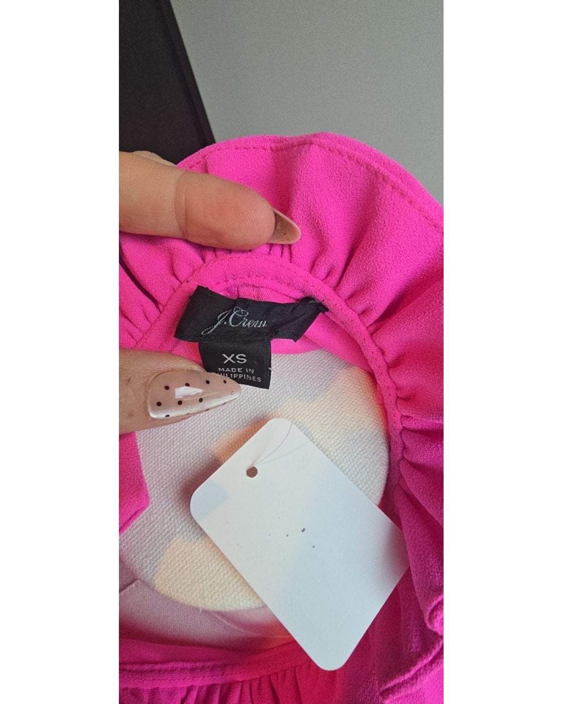 Pink J.Crew Ruffle-Neck Blouse, size XS – photo 5