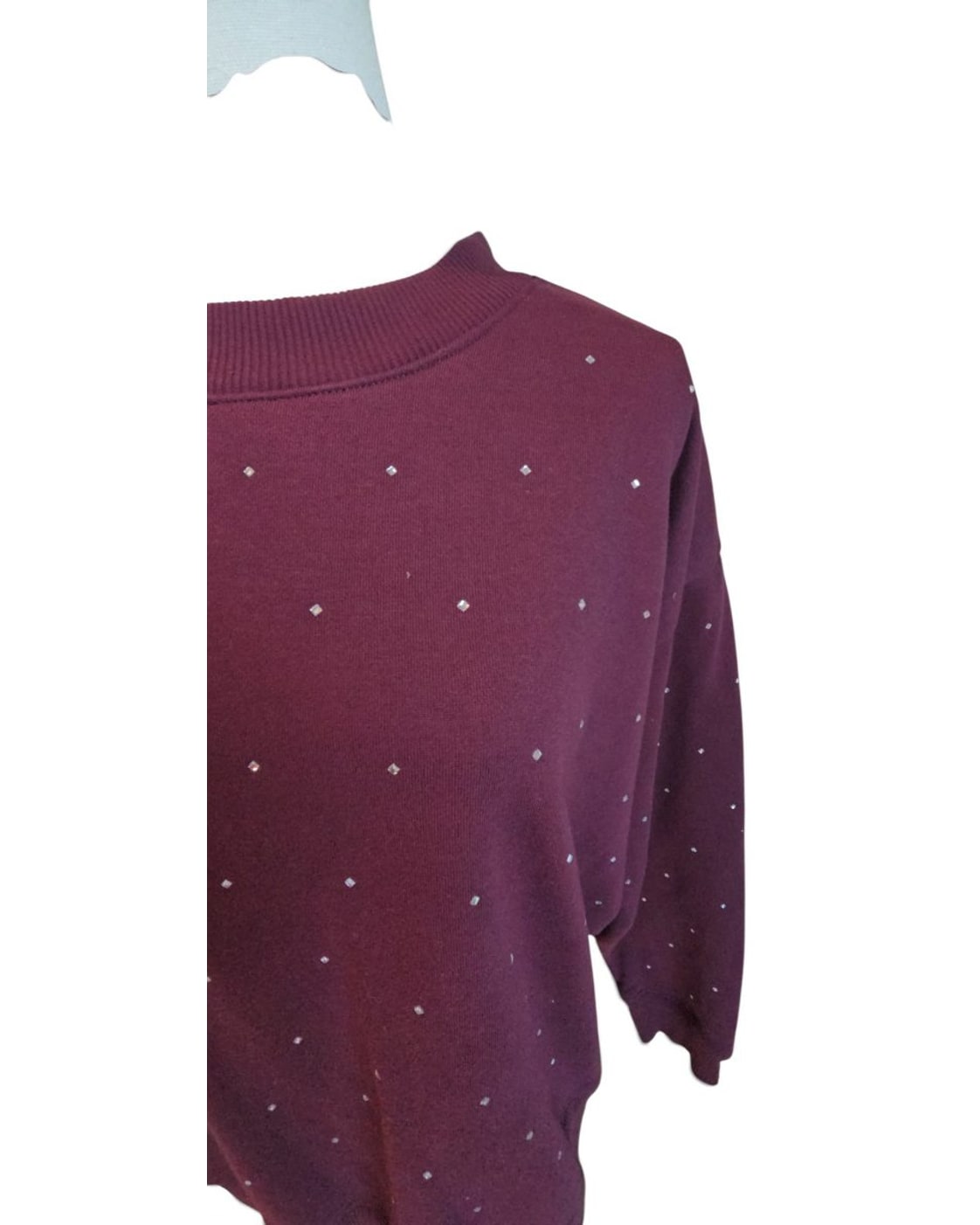 a new day Rhinestone Crewneck Sweater