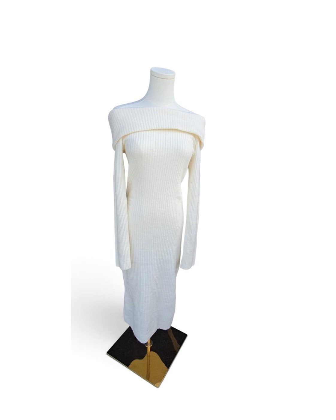 H&M Off-Shoulder Ribbed Midi Dress