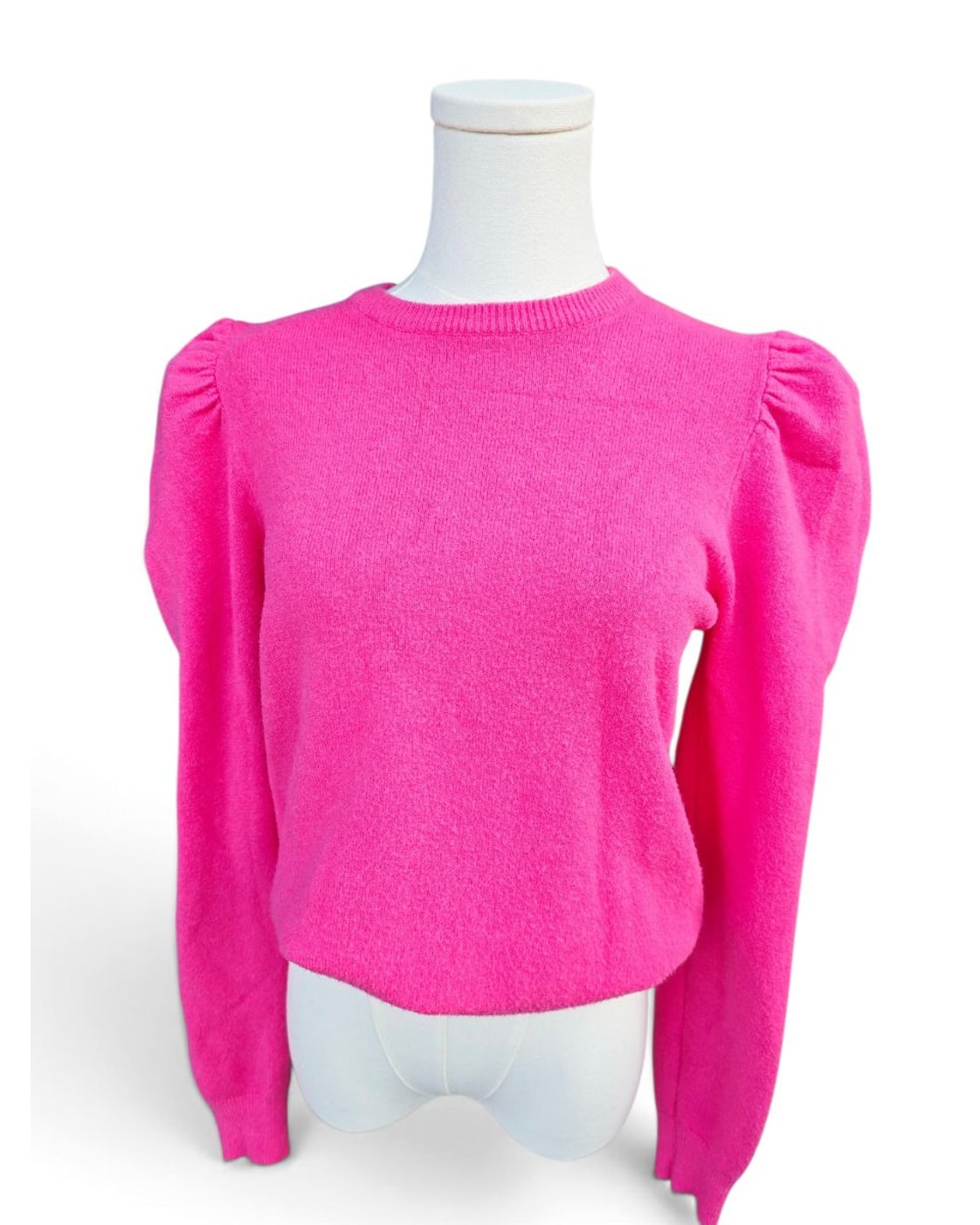 Pink &merci Puff Sleeve Sweater, size M