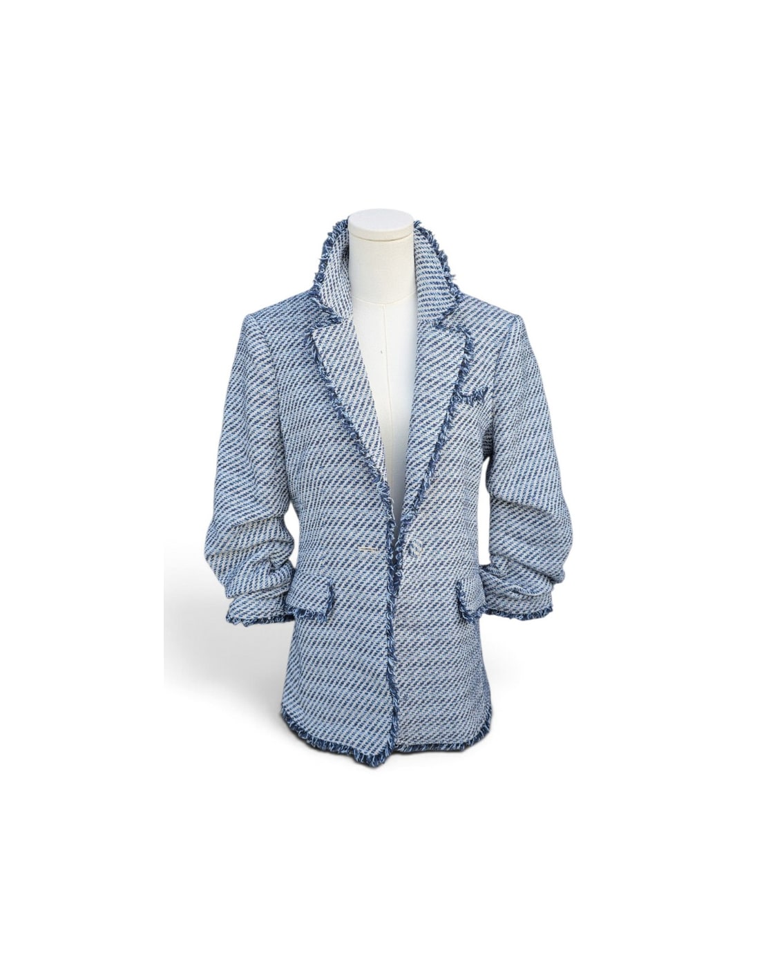 cinq à sept tous les jours Tweed Fringe Blazer