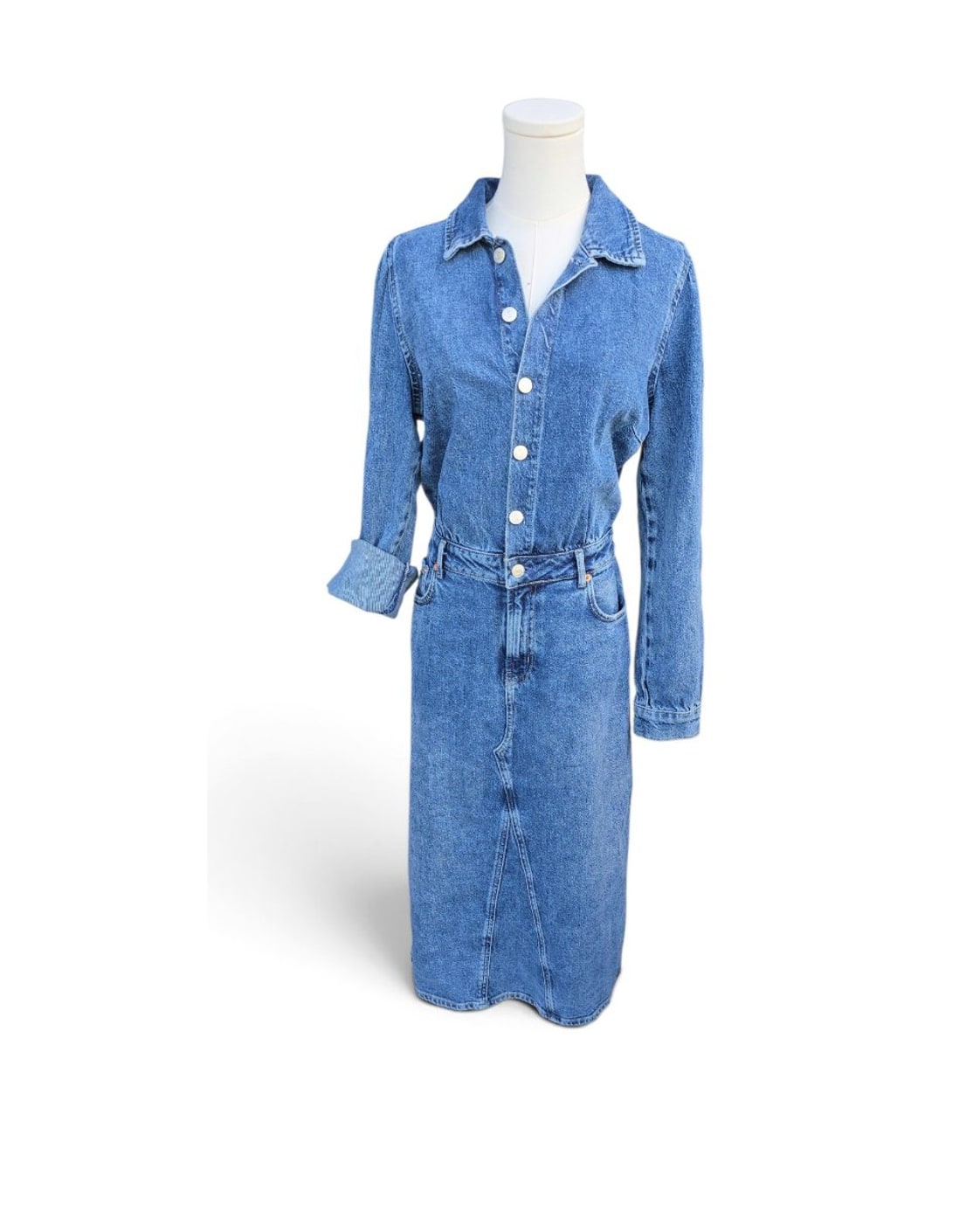 RAILS Beverly Denim Midi Shirt Dress