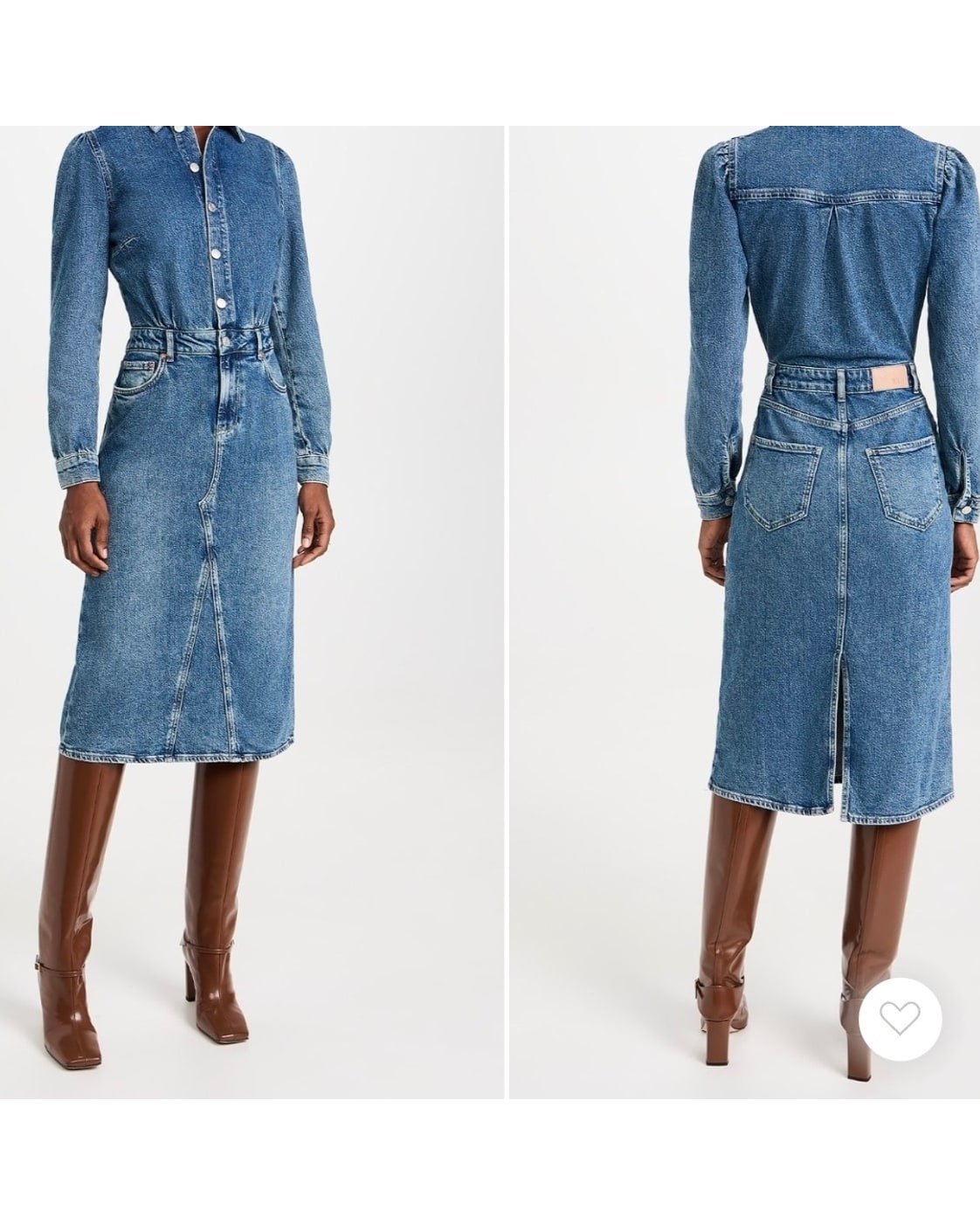 RAILS Beverly Denim Midi Shirt Dress