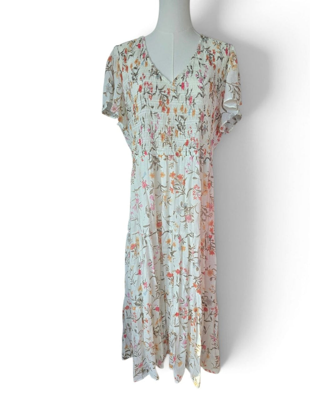 Perch by blu pepper Floral Smocked Maxi Dress