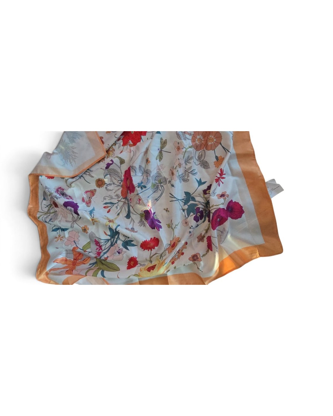 Floral Border Scarf