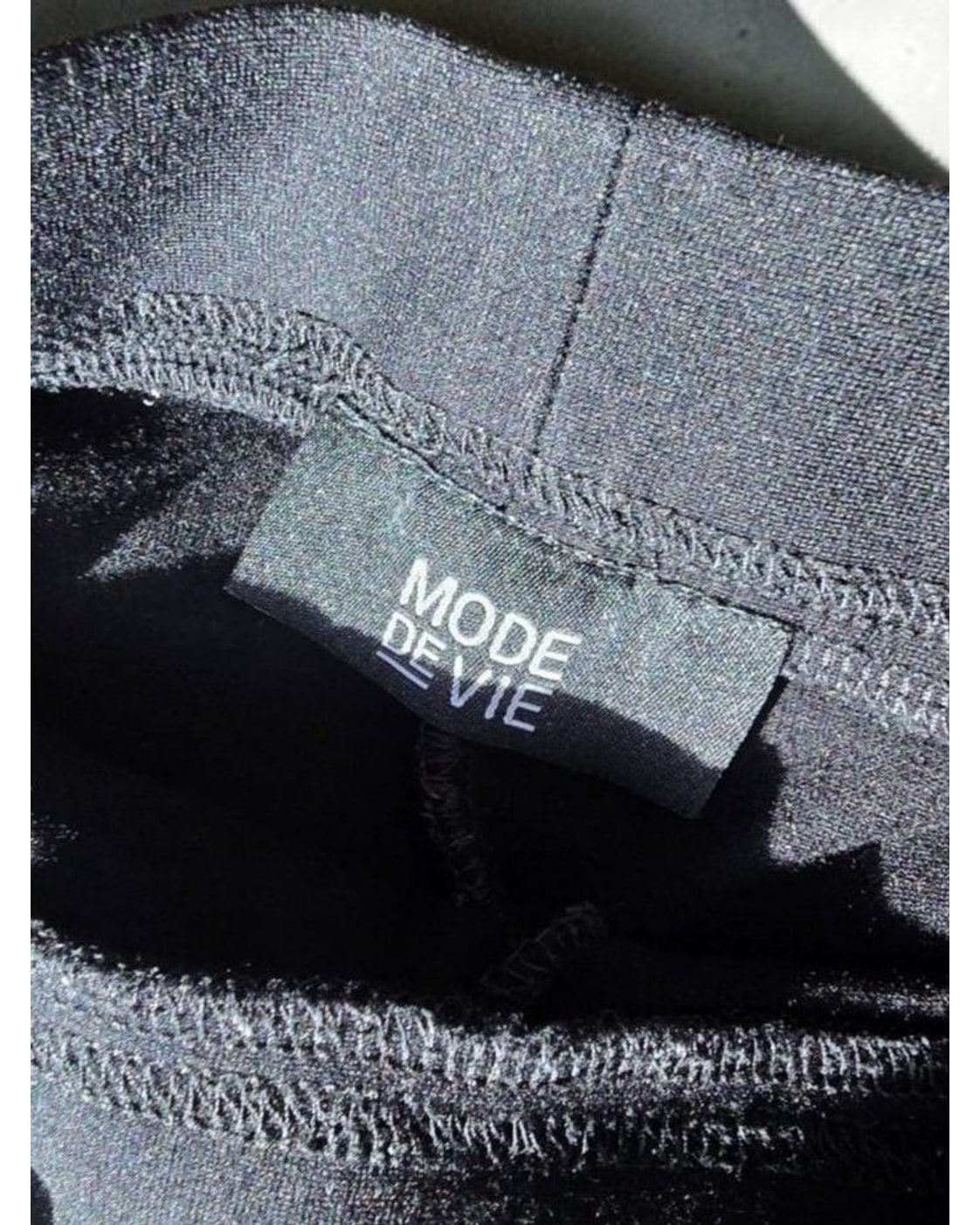 Black MODE DE VIE Zipper Accent Leggings, size M – photo 3