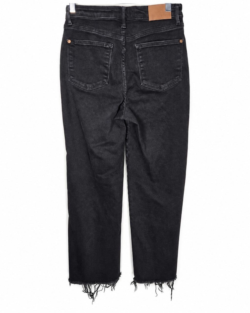 Judy Blue Black High-Waist Tummy Control Raw Hem Crop Wide Leg Jeans
