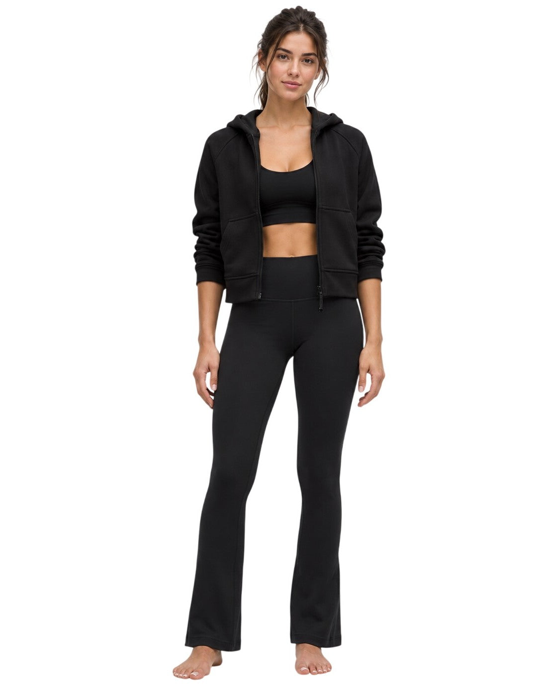 Black lululemon Align High-Rise Mini-Flare Pant - LW5EUSS, size 6