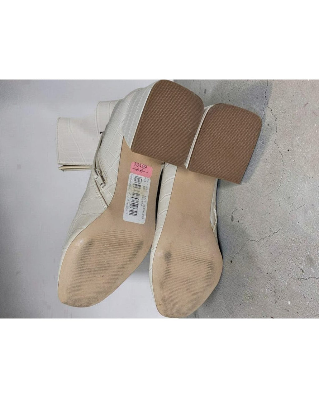 Croc-Embossed Square-Toe Ankle Booties - Style# DARMA-P/DARM03S1
