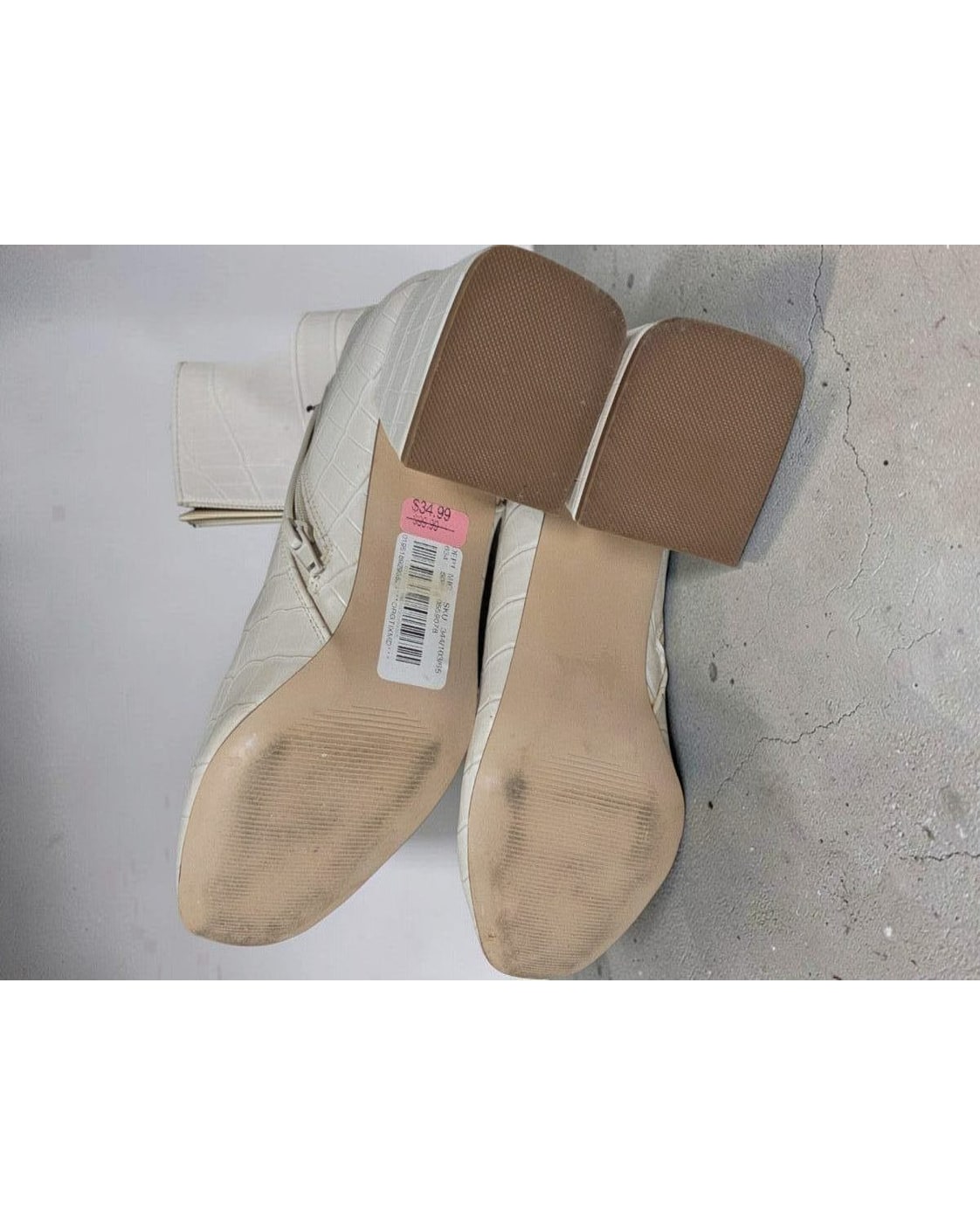 Croc-Embossed Square-Toe Ankle Booties - Style# DARMA-P/DARM03S1