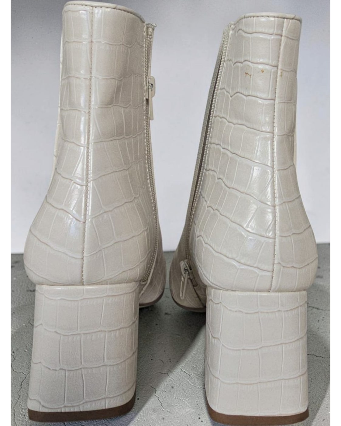 Croc-Embossed Square-Toe Ankle Booties - Style# DARMA-P/DARM03S1