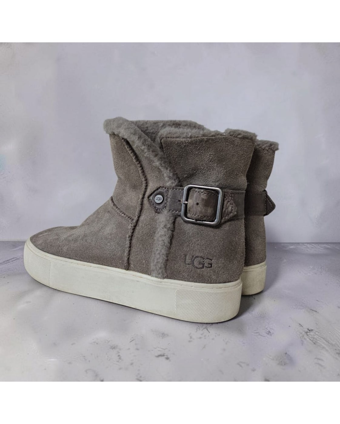 UGG Aika Suede Buckle Booties