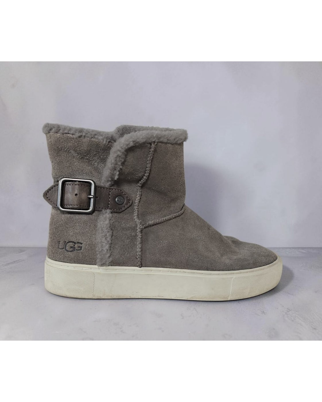 UGG Aika Suede Buckle Booties