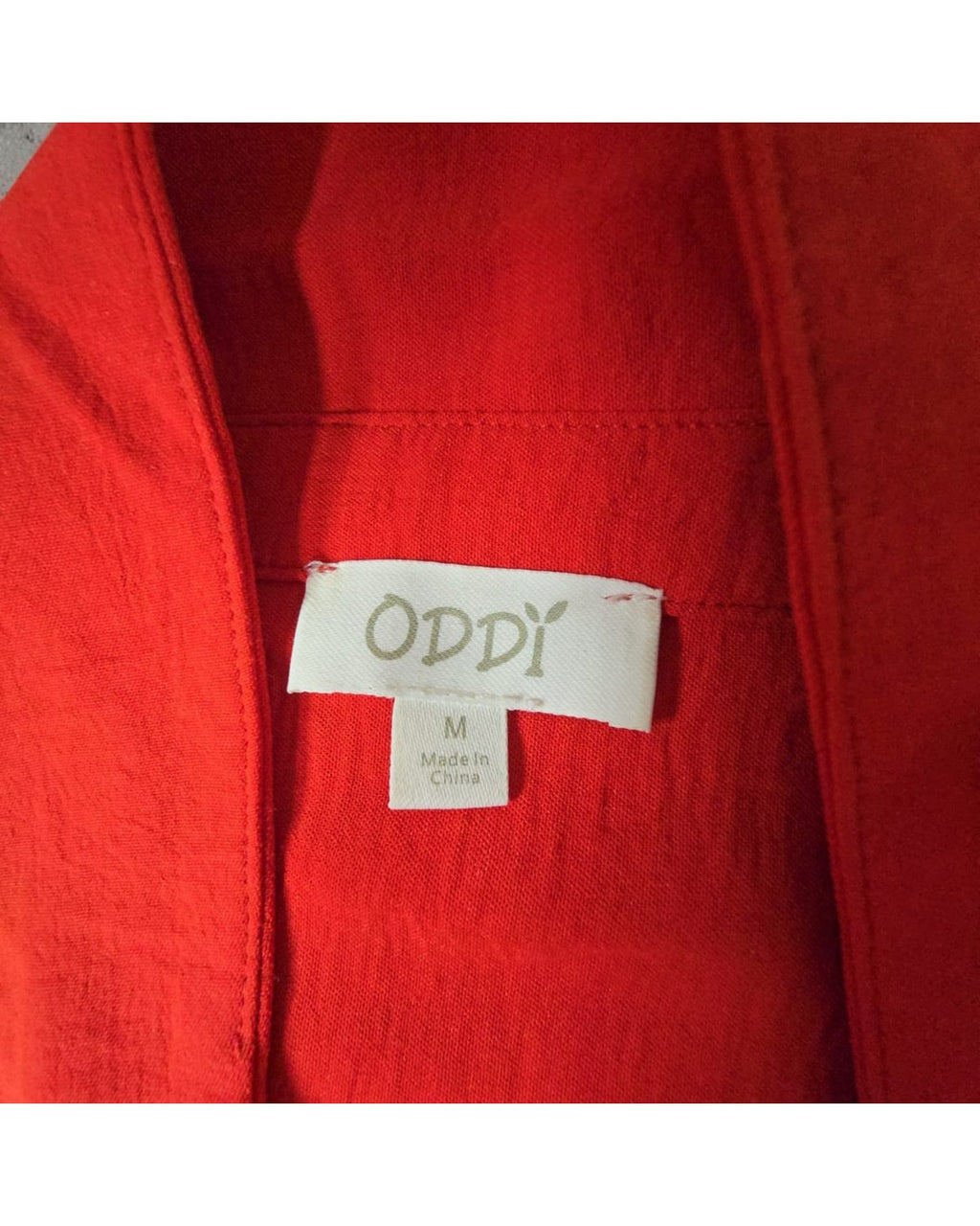ODDi Smocked-Hem Balloon Sleeve Button Down