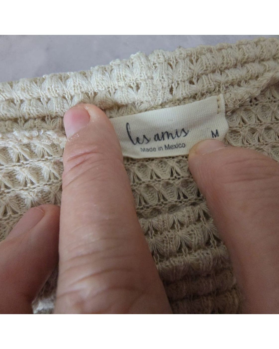 les amis Waffle-Knit Tunic Sweater