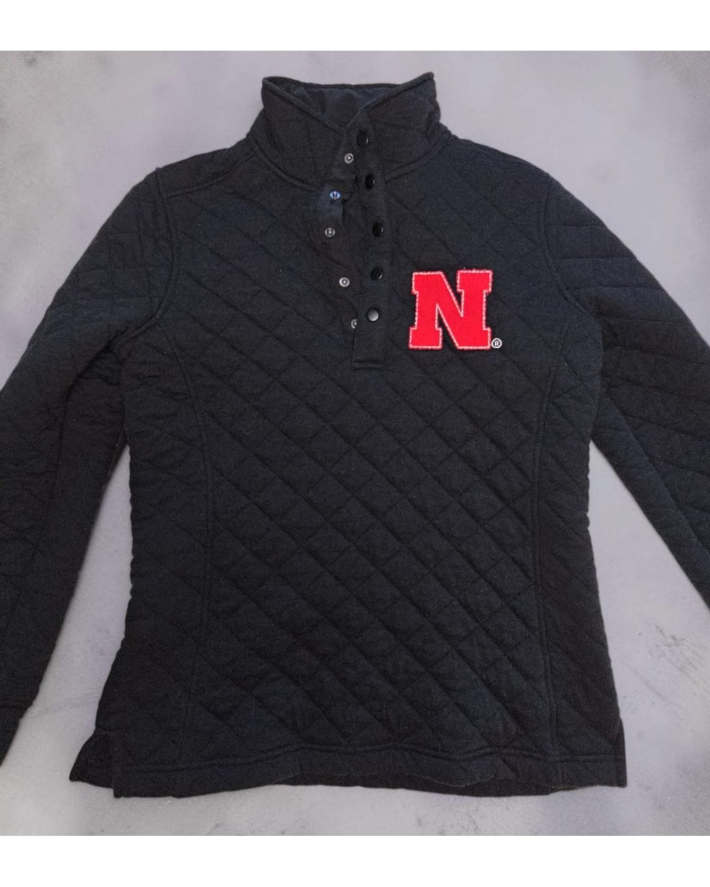 Nebraska Quilted Snap-Neck Pullover Jacket