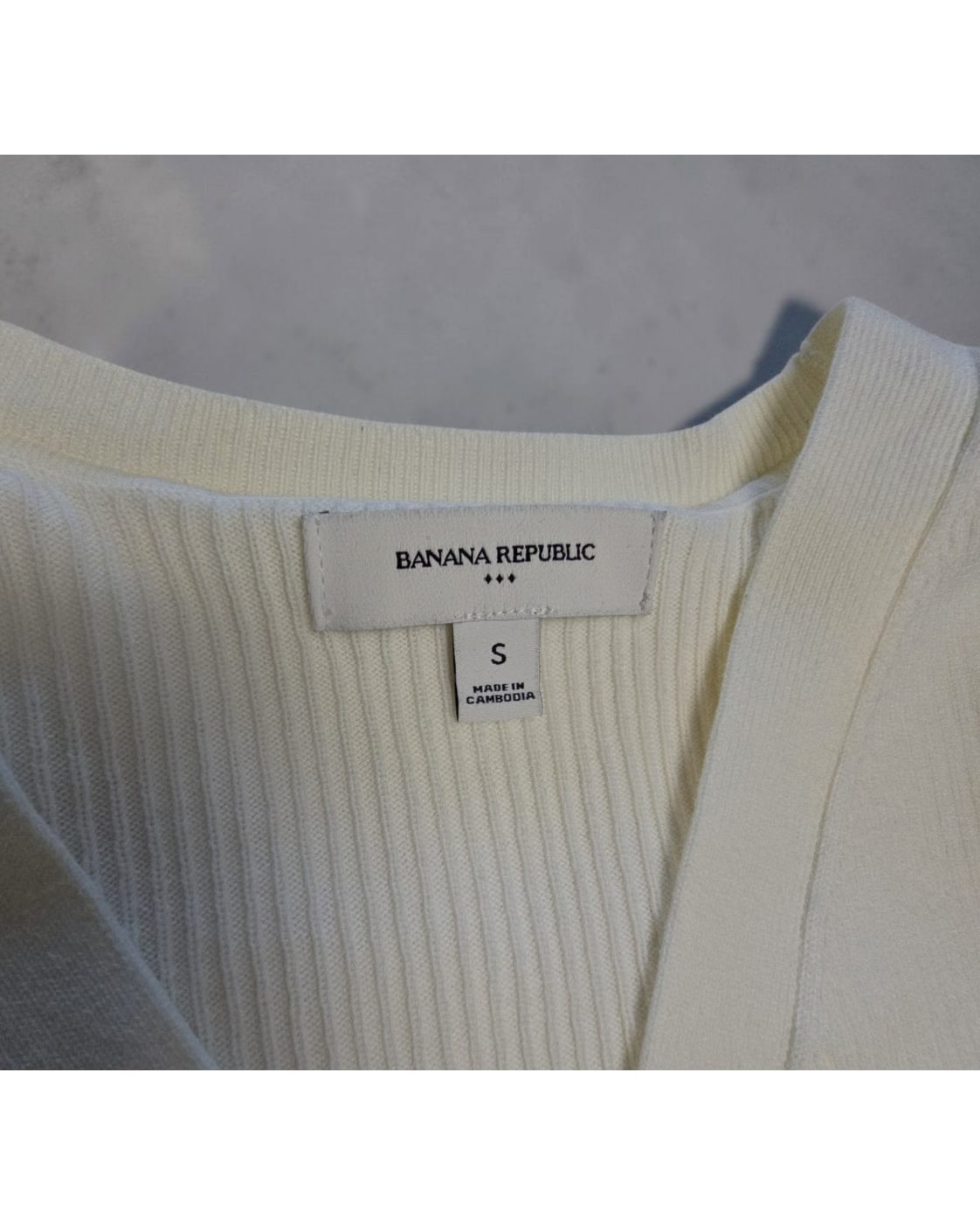 BANANA REPUBLIC Ribbed Short Sleeve Henley Knit Top