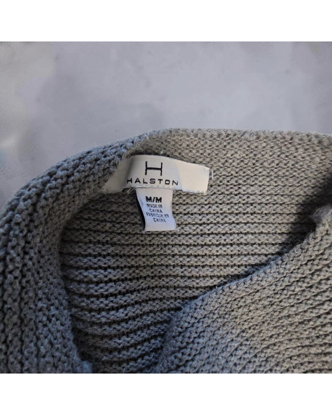 H HALSTON Asymmetric Poncho Sweater