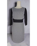 ANTONIO MELANI Striped Sheath Midi Dress