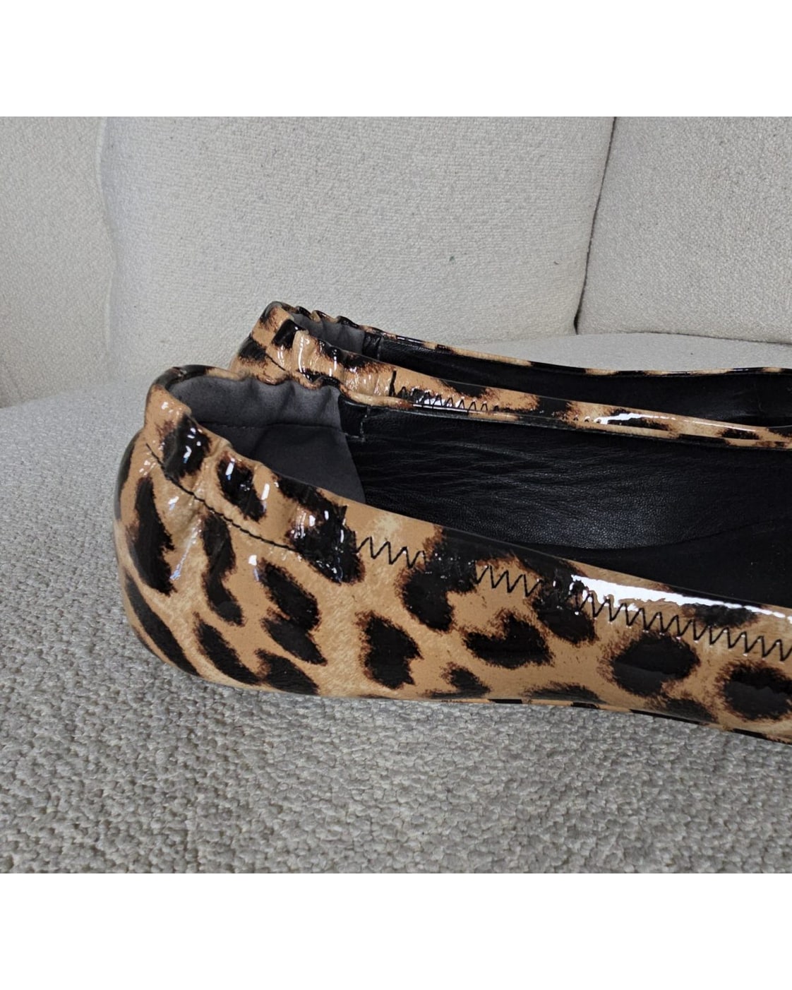 Tory Burch Leopard Print Minnie Travel Ballet Flats - Style# 36469