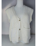 THREAD & SUPPLY Textured Button-Front Sweater Vest - Style# J3448SVTS - NWT