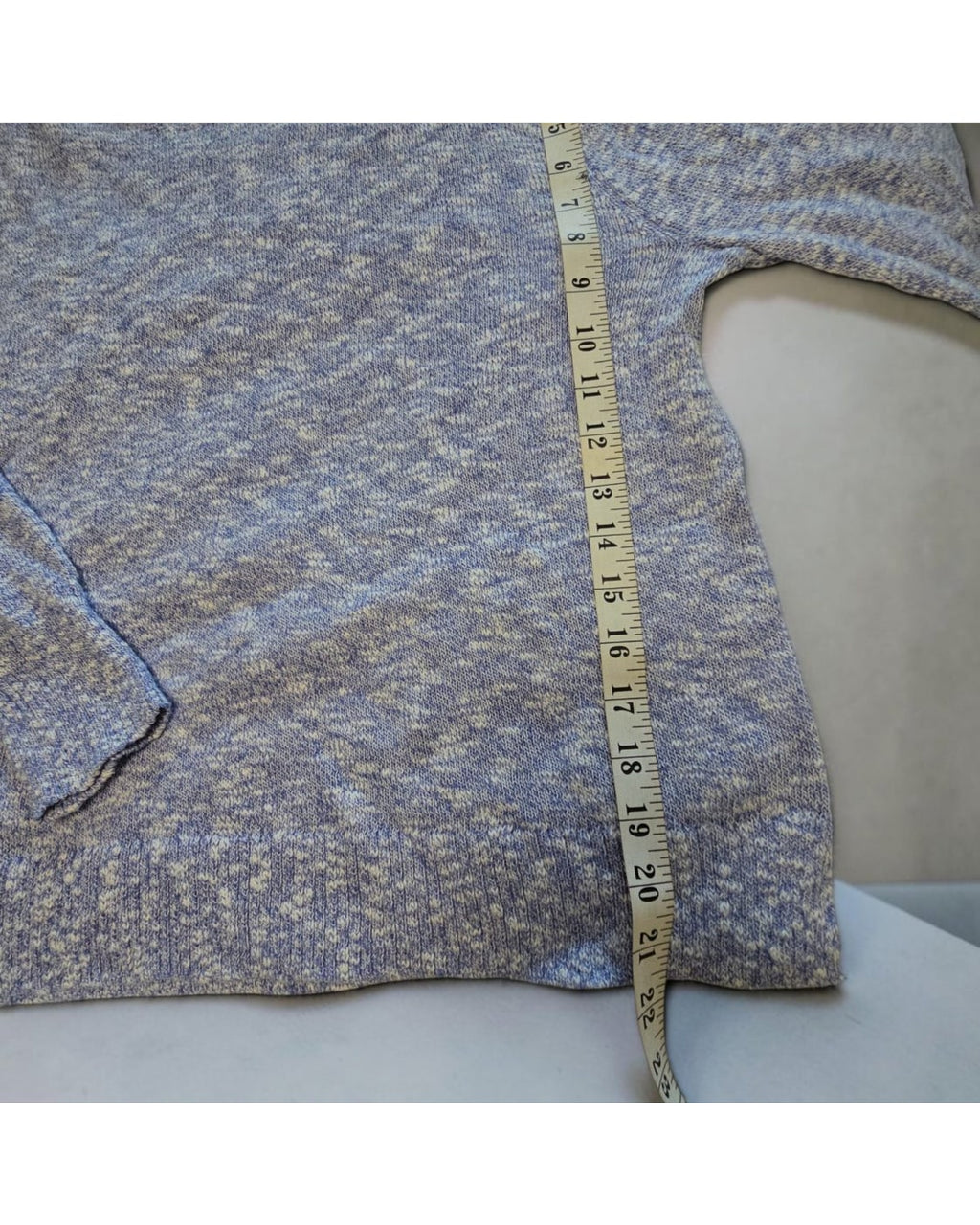 J.CREW Marled Crew-Neck Split-Hem Sweater