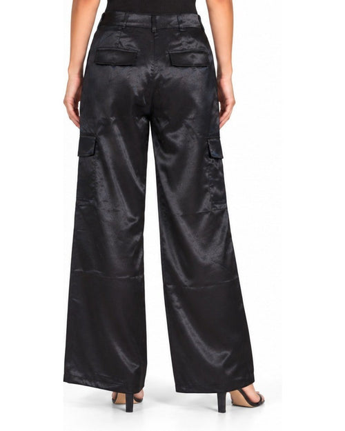 Black DOUBLE ZERO Satin Pants, size L – photo 2