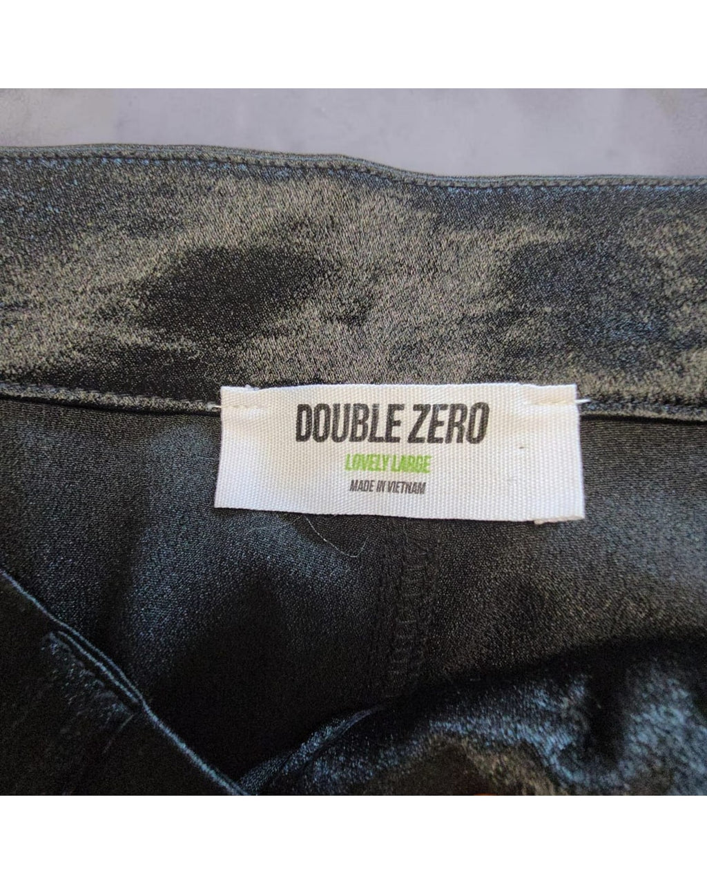 DOUBLE ZERO Satin Wide-Leg Cargo Pants