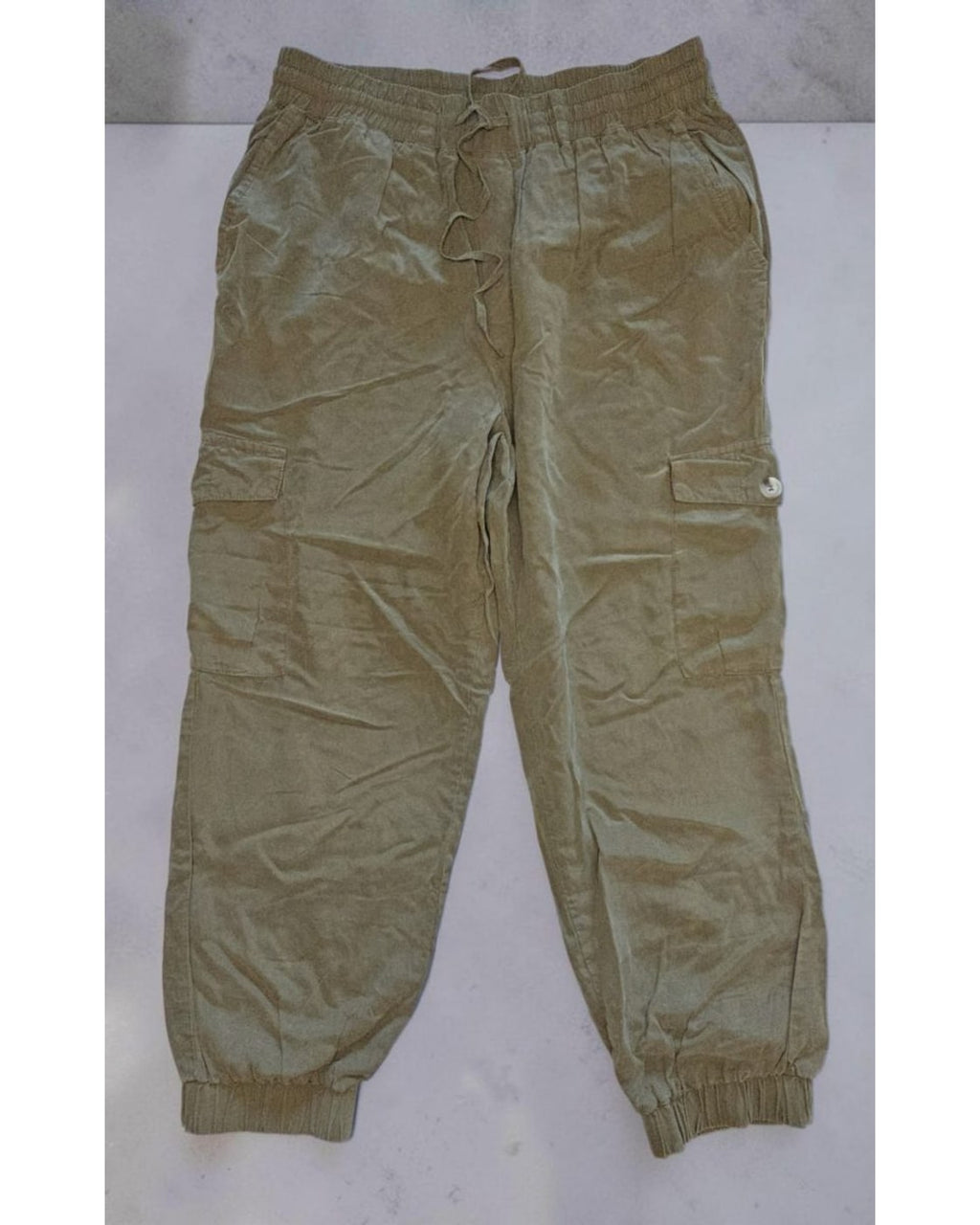 DRESS FORUM Satin Cargo Joggers - NWT