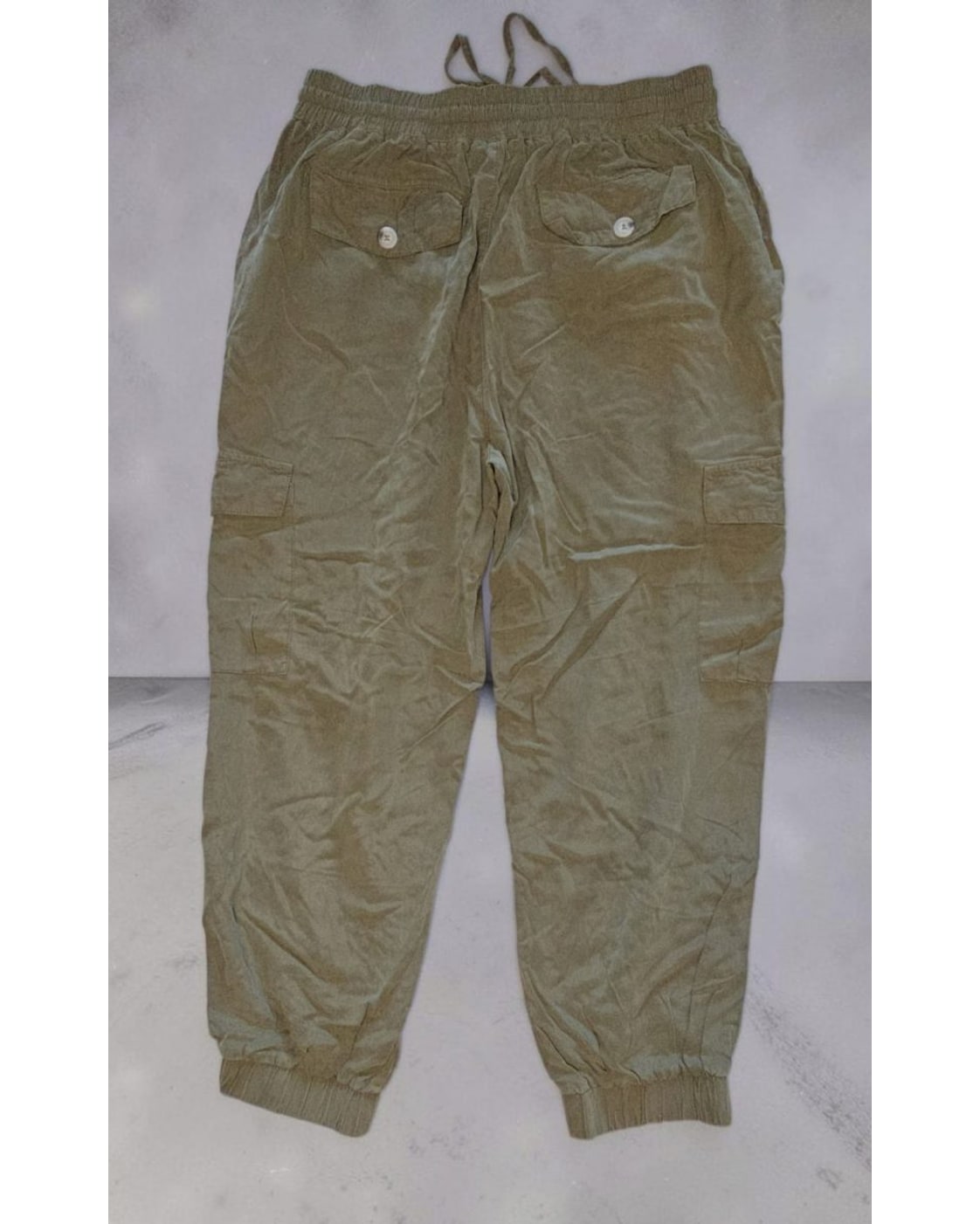 DRESS FORUM Satin Cargo Joggers - NWT