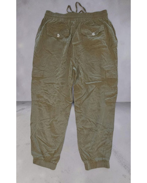Green DRESS FORUM Satin Cargo Joggers - NWT, size L – photo 2