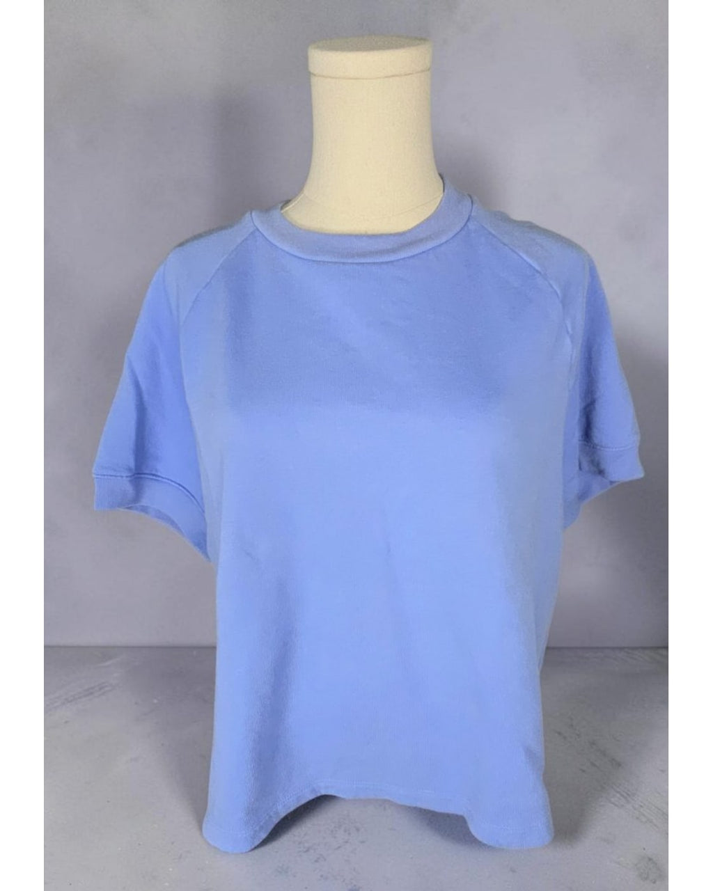 PINK VICTORIA'S SECRET Cropped Raglan Short Sleeve Sweatshirt