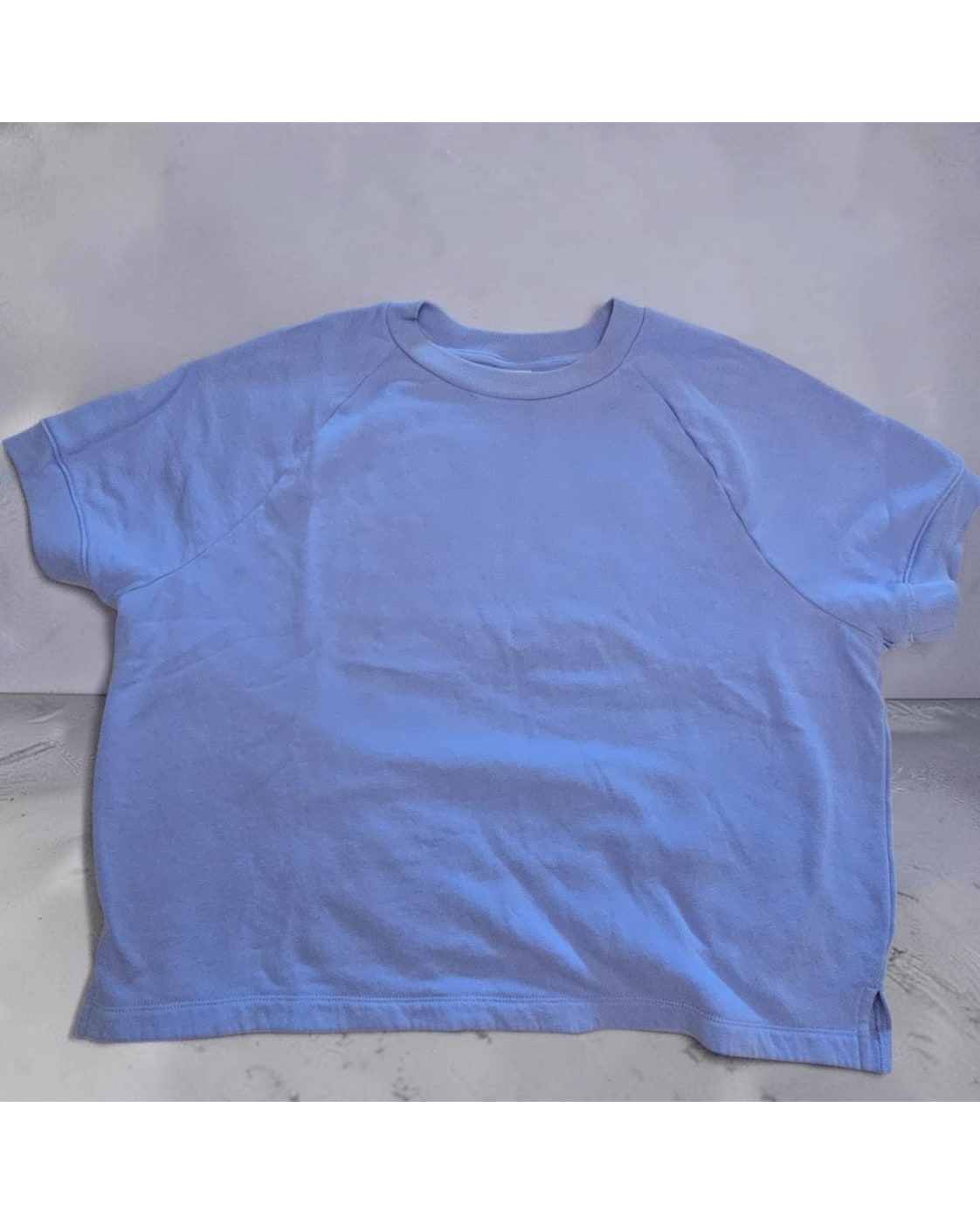PINK VICTORIA'S SECRET Cropped Raglan Short Sleeve Sweatshirt