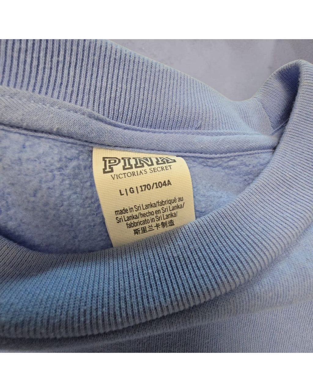 PINK VICTORIA'S SECRET Cropped Raglan Short Sleeve Sweatshirt