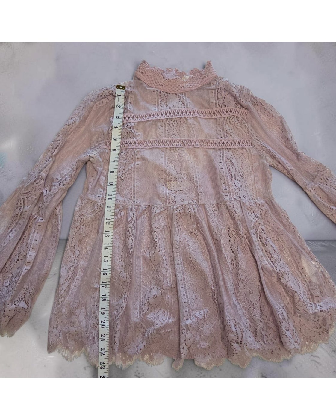 attard state Lace Long Sleeve Mini Dress