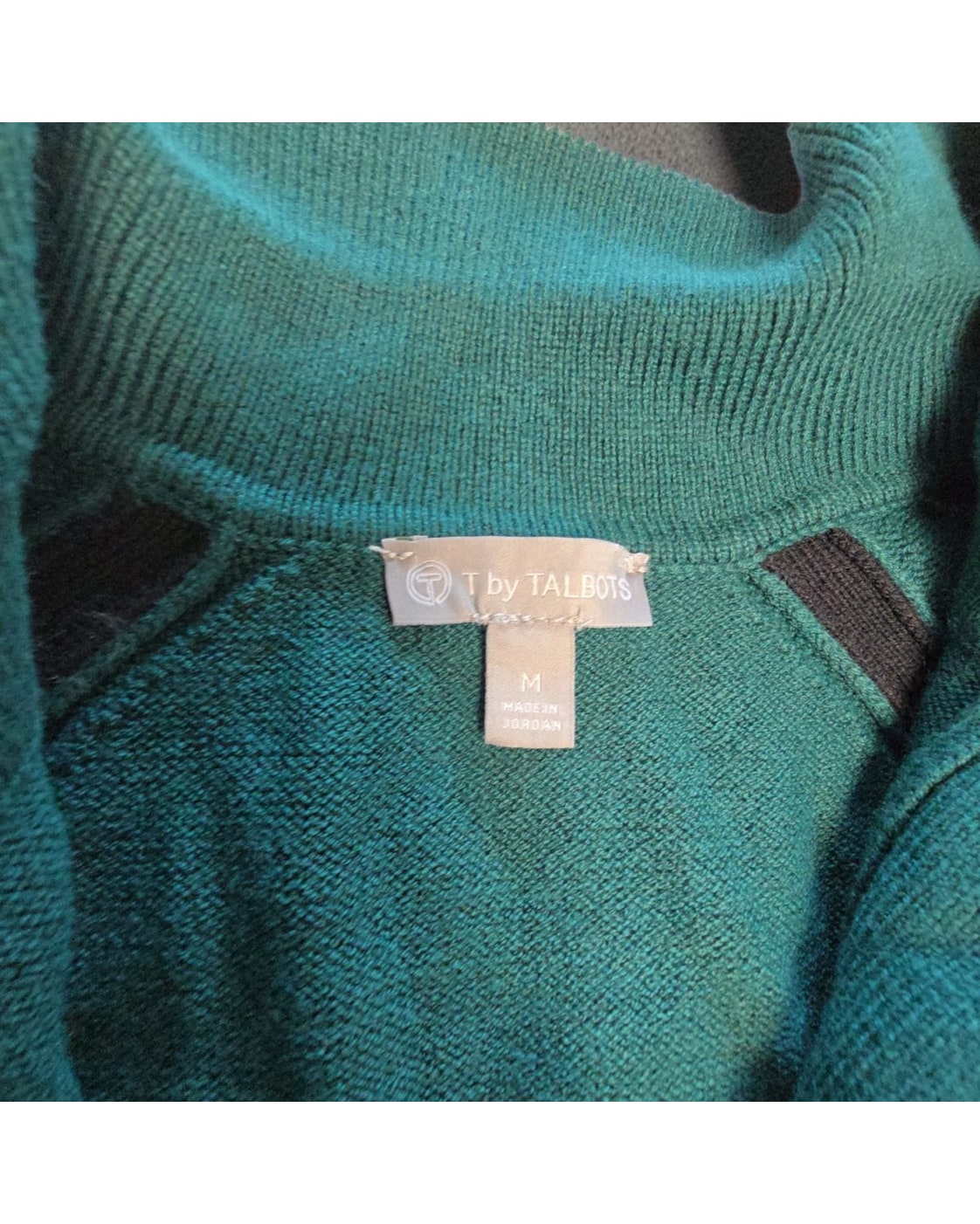 T by TALBOTS Contrast-Trim Polo Sweater
